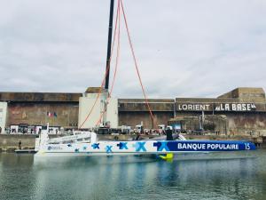 Fin de chantier et remise à l’eau pour le Maxi Banque Populaire IX