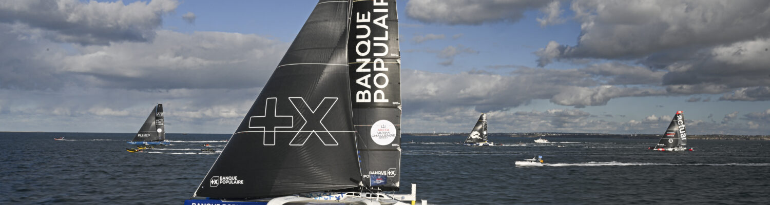 Maxi Banque Populaire XI / skipper Armel Le Cleac’h (FRA) during the start of the Arkéa Ultim Challenge Brest on the 7th January 2024

Photo Vincent Curutchet / BPCE / Aléa