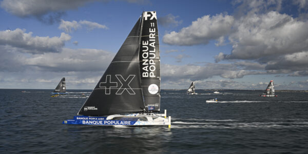 Maxi Banque Populaire XI / skipper Armel Le Cleac’h (FRA) during the start of the Arkéa Ultim Challenge Brest on the 7th January 2024

Photo Vincent Curutchet / BPCE / Aléa