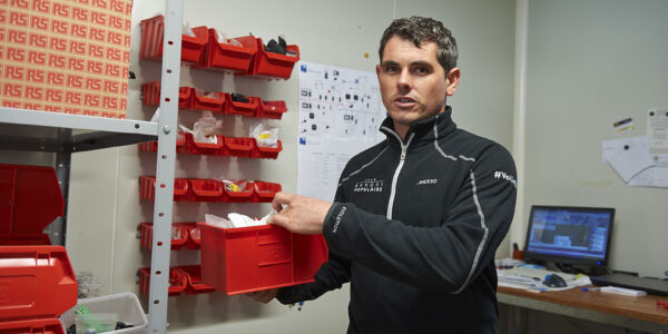 Lorient le 4 novembre 2015, Base technique du Team Banque Populaire.
