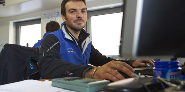 Lorient le 4 novembre 2015, Base technique du Team Banque Populaire.