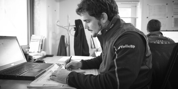 Lorient le 4 novembre 2015, Base technique du Team Banque Populaire.
