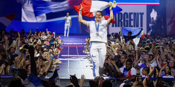 Lauriane Nolot (FRA) attends the Medal Party during the Olympic Games Paris 2024, at Club France, La Grande Halle de la Villette, in Paris, France, on August 09, 2024, Photo Laurene Valroff / KMSP || 001700_0117  PARIS SPORT MEDAL CELEBRATION OLYMPIC GAMES JEUX OLYMPIQUES PARIS 2024 2024