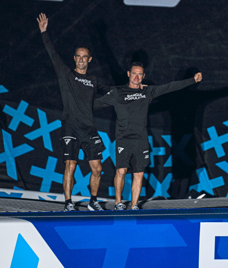 FORT-DE-FRANCE, MARTINIQUE : Ultim Maxi Banque Populaire XI, skippers Armel Le Cleac'h and Sebastien Josse are taking 4th place in their category of the Transat Café l'OR 2025 on November 6, 2025 in Fort-de-France, Martinique. (Photo by Olivier Blanchet / Alea)