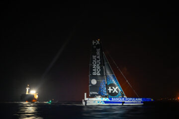 FORT-DE-FRANCE, MARTINIQUE : Ultim Maxi Banque Populaire XI, skippers Armel Le Cleac'h and Sebastien Josse are taking 4th place in their category of the Transat Café l'OR 2025 on November 7, 2025 in Fort-de-France, Martinique. (Photo by Olivier Blanchet / Alea)