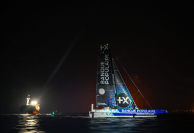 FORT-DE-FRANCE, MARTINIQUE : Ultim Maxi Banque Populaire XI, skippers Armel Le Cleac'h and Sebastien Josse are taking 4th place in their category of the Transat Café l'OR 2025 on November 7, 2025 in Fort-de-France, Martinique. (Photo by Olivier Blanchet / Alea)